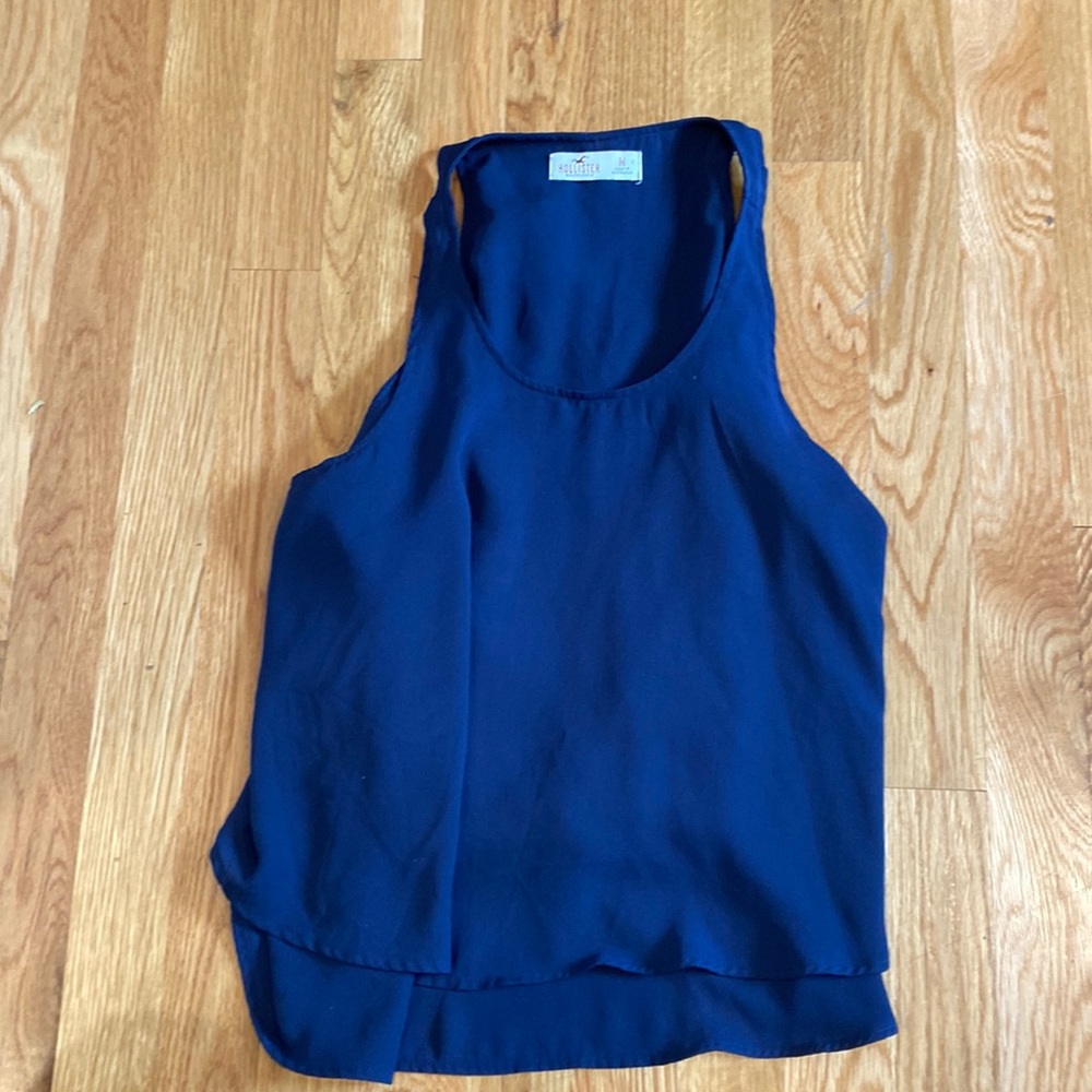 Navy blue blouse tank top